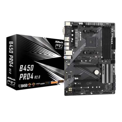 ASRock B450 Pro4 R2.0 AM4 AMD Promontory ATX AMD Motherboard